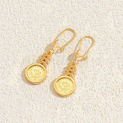 Латунные серьги обруча KN4937-1-1