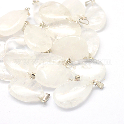 Подвески в форме капли из натурального кварца G-Q368-08-1