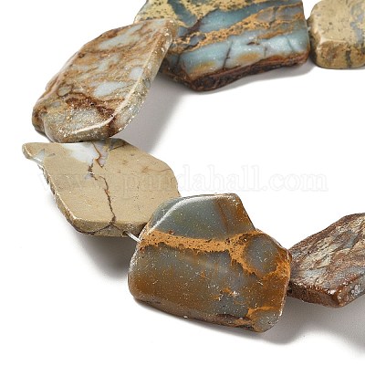 Натуральные бусины из аква терра яшмы G-E444-11-A01-1