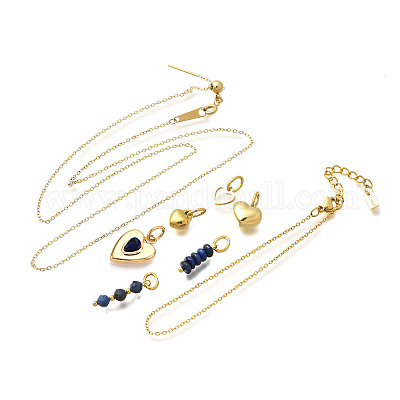 Подвеска в форме круглого сердца из натурального лазурита SJEW-Q002-06G-1