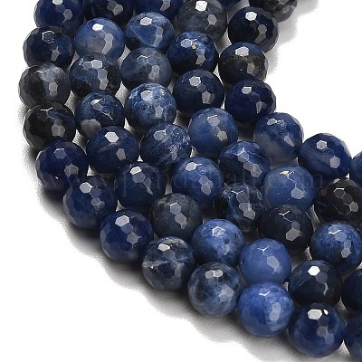 Природный содалит бисер нитей&nbsp;G-C280-B02-8mm-1