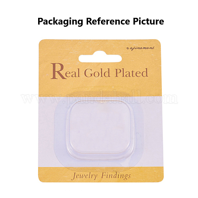 Латунные микропаве прозрачные подвески с фианитом X-KK-G415-16G-1