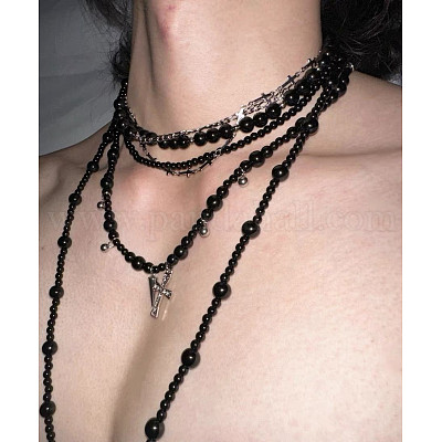 Готический крест-подвеска из латуни и пластика FS-WGAF1A7-02-1