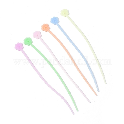 Светящиеся силиконовые кабельные стяжки AJEW-P104-01F-1