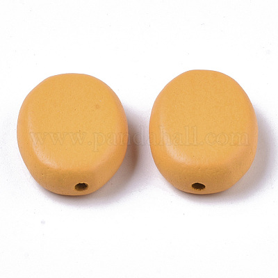 Расписные бусы из натурального дерева WOOD-R265-06-1