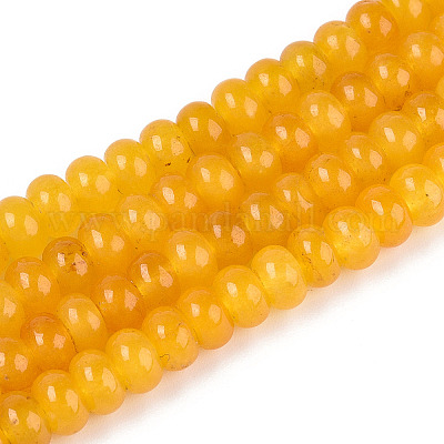 Окрашенные природные белый нефрит бисер пряди G-T139-59A-07-1