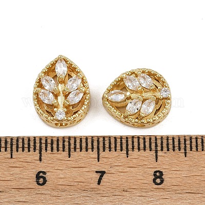 Многожильные звенья из латуни с паве из кубического циркония ZIRC-F145-07G-01-1