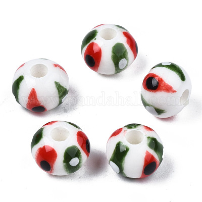 Фарфора ручной работы европейский бусины&nbsp;PORC-S504-007-1