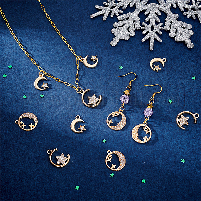 36шт 3 стиля подвески из сплава с кристаллами и стразами ALRI-GA0001-14-1