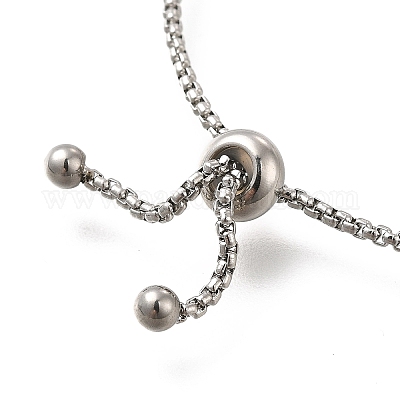 Браслеты-слайдеры из не тускнеющей нержавеющей стали 304 BJEW-M233-02P-1