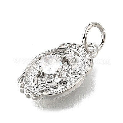 Латунные микро проложить кубического циркония подвески KK-V007-009P-02-1