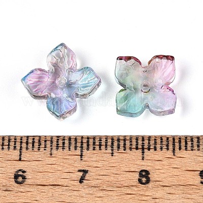 Расписные прозрачные стеклянные шапочки для запекания DGLA-N014-04E-1