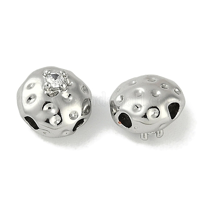 Латунные микро проложить кубического циркония бусы KK-P283-22P-1