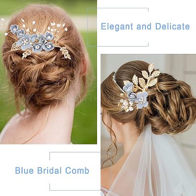 Набор расчесок и вилок для волос со стразами для новобрачных&nbsp;PHAR-WH0015-06G-1