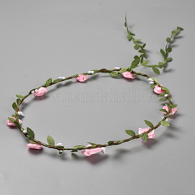 Повязки на голову с искусственными розами из полиэстера AJEW-WH20019-03D-1