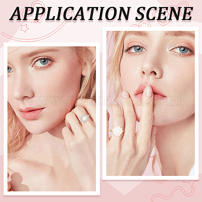 4шт 2 цвета регулируемые компоненты латунного кольца KK-BBC0012-94-1