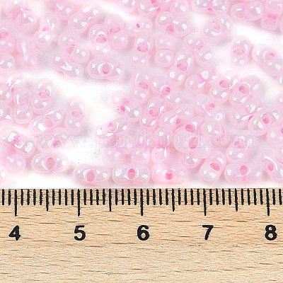 Непрозрачные цвета блестящие стеклянные бусины SEED-K010-04G-1