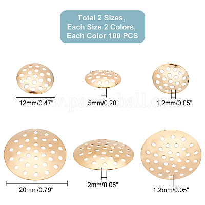 400 шт. 4 стиля железное кольцо/брошь с ситчатой фурнитурой IFIN-GA0001-49-1