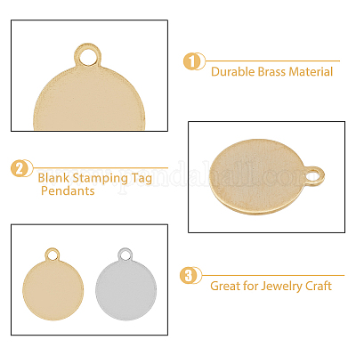 60шт 2 цвета латунные подвески KK-HY0003-39-1