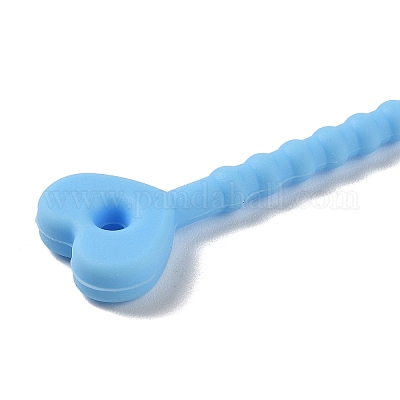 Силиконовые кабельные стяжки в форме сердца AJEW-C034-02C-1