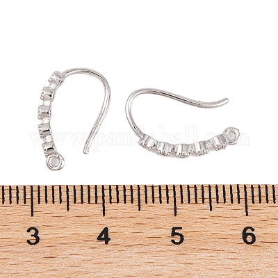 Стойки обшивки латунь кубический цирконий серьги крючки KK-S374-05P-01-1