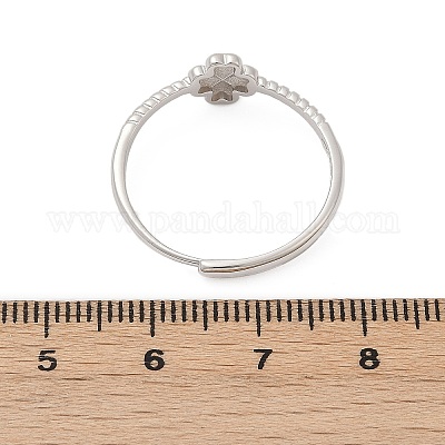 Регулируемые кольца из стерлингового серебра для женщин RJEW-B128-06-1