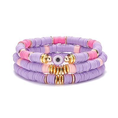 Evil Eye Purple Starter Kit for your DIY Crafter Handmade Polymer Clay Beads  Heishi / Makes 6 Bracelets / Stretch Bracelet / Popular Trendy / Holiday  Gifts – Just Bead It