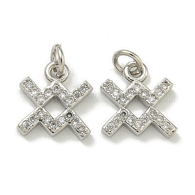 Стойки обшивки латунь микро проложить Циркон подвеску KK-K386-02F-P-1