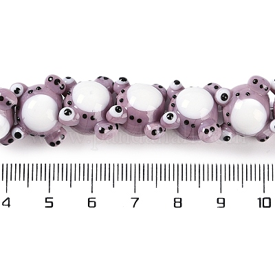 Бусы лэмпворк ручной работы LAMP-P066-07B-1