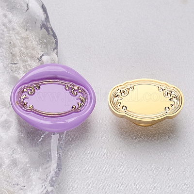 Латунные головки штампов с геометрической рамкой в виде листьев AJEW-H149-03G-05-1