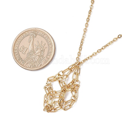 3 шт. ожерелье-мешок из нержавеющей стали 304 для изготовления самородков драгоценных камней NJEW-JN05527-1