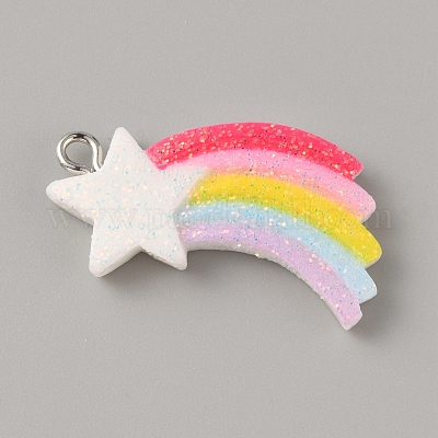 Подвески из непрозрачной смолы RESI-WH0038-12B-P-1