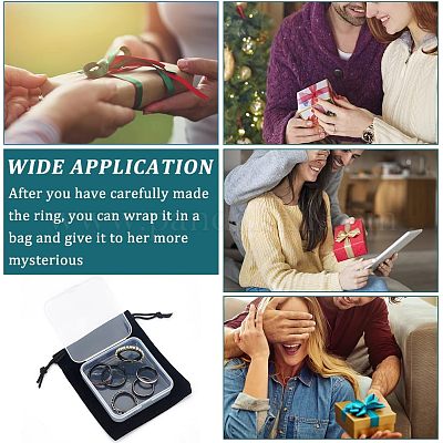 18 шт. 6 стиля оправы для колец из нержавеющей стали 304 с канавками STAS-UN0040-58-1