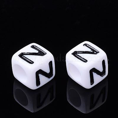 Акриловые бусины с горизонтальными отверстиями PL37C9129-N-1