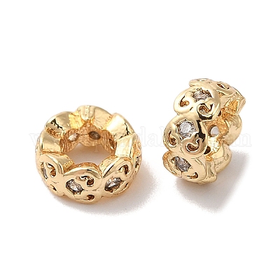 Латунные микропаве из прозрачного кубического циркония KK-G503-19G-1