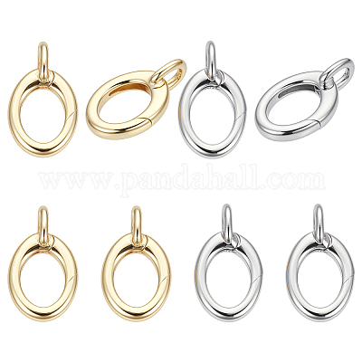8 шт. 2-х цветные латунные кольца для пружинных затворов KK-BC0015-06-1