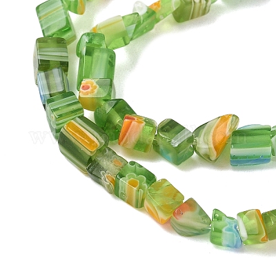 Ручной работы millefiori стеклянные бусины нитки LAMP-P070-02A-03-1