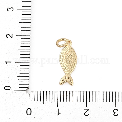 Подвески из латуни с микропаве из кубических цирконий и эмали KK-Q096-10G-1