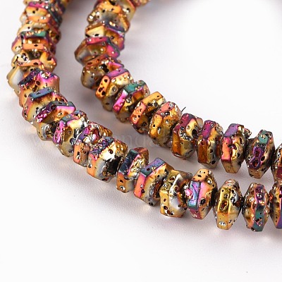 Гальванические бусины из натуральной лавы X-G-T114-73B-1