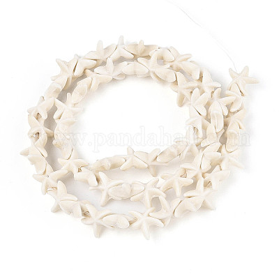 Brins de perles synthétiques teintes en turquoise&nbsp;G-A218-03A-01-1