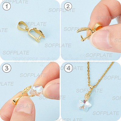 30 шт. 3-х цветные латунные скобы для ледоруба KK-SP0002-03-1