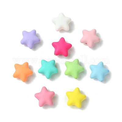 Прорезиненные стиль непрозрачной акриловые бусины&nbsp;OACR-CJC0005-04-1