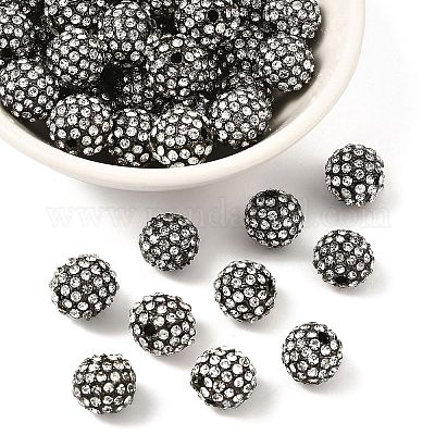 Бусины из сплава и страза RB-A034-10mm-A01B-1