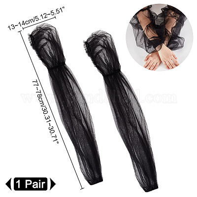 Съемные рукава-фонарики из органзы AJEW-WH0270-359B-1