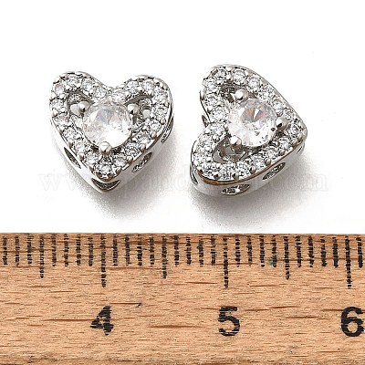 Латунные микро-паве прозрачные кубические цирконии и стеклянные многорядные звенья KK-M318-23P-1