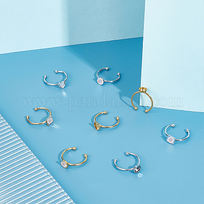 12 шт. 6 стиля 304 нержавеющая сталь открытые манжетные кольца компоненты STAS-UN0061-30-1