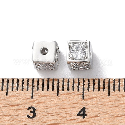 Латунные микропаве из прозрачного кубического циркония KK-Z049-03P-1