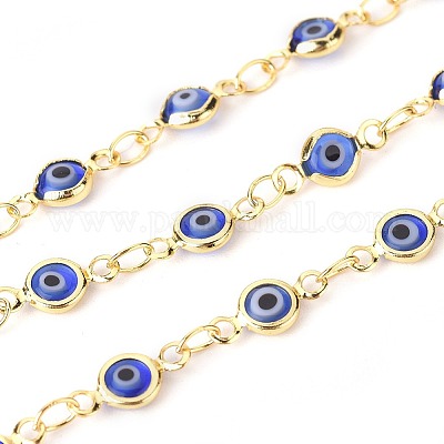 CRAFTYMELODY Evil Eye Perlen 100 Stück - Blaue Nazar Perlen 9.5mm Für Schmuck