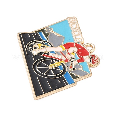 Подвески из спортивного сплава с эмалью ENAM-I074-01G-17-1