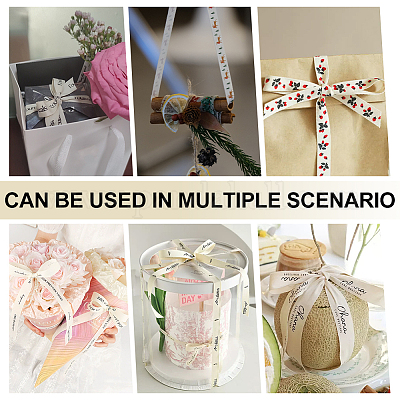 30 ярд хлопковой ленты с наилучшими пожеланиями и надписью OCOR-WH0086-87D-1